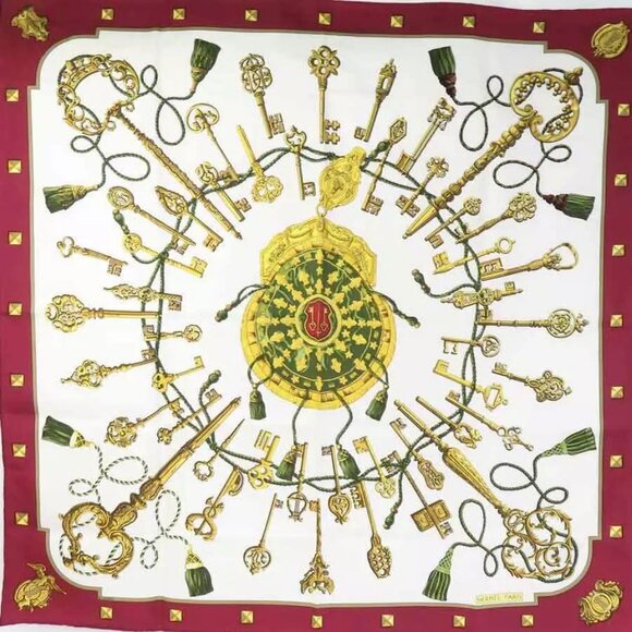 Auth HERMES Carre 90 Scarf Multicolor Silk - Picture 1 of 10